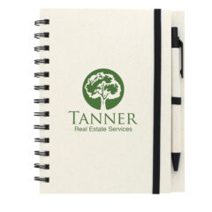 BoC Recycled Spiral Notebook with Pen - black