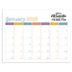 Small Monthly Desk Pad - Colors
