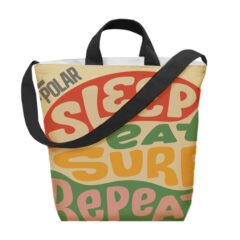 Sublime Series rPET Satchel Tote Bag - 30172_WHTBLK_Sublimation