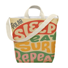 Sublime Series rPET Satchel Tote Bag - 30172_WHTNAT_Sublimation