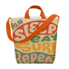 Sublime Series rPET Satchel Tote Bag - 30172_WHTORN_Sublimation