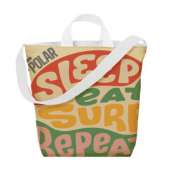 Sublime Series rPET Satchel Tote Bag - 30172_WHTWHT_Sublimation