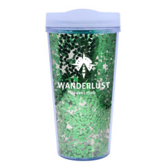 Glamour Glitter Tumbler – 17 oz - 50140_GRN_Silkscreen