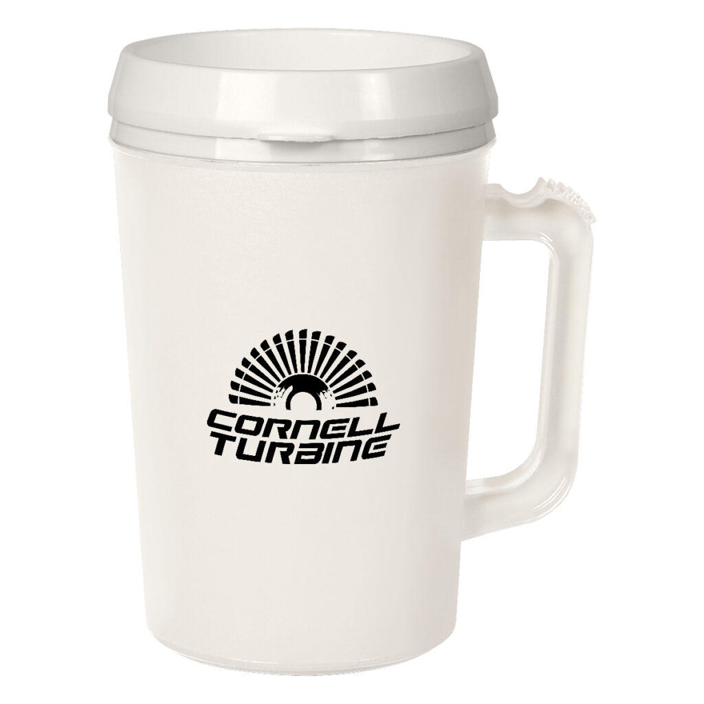 Thermo Insulated Mug – 34 oz - 5934_WHT_Silskcreen