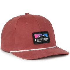 Modern Cap with Solid Back and Visor Cord - oc602_nautical-red_02