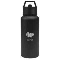 Jasper Recycled Stainless Steel Bottle – 32 oz - 50425_BLK_Laser