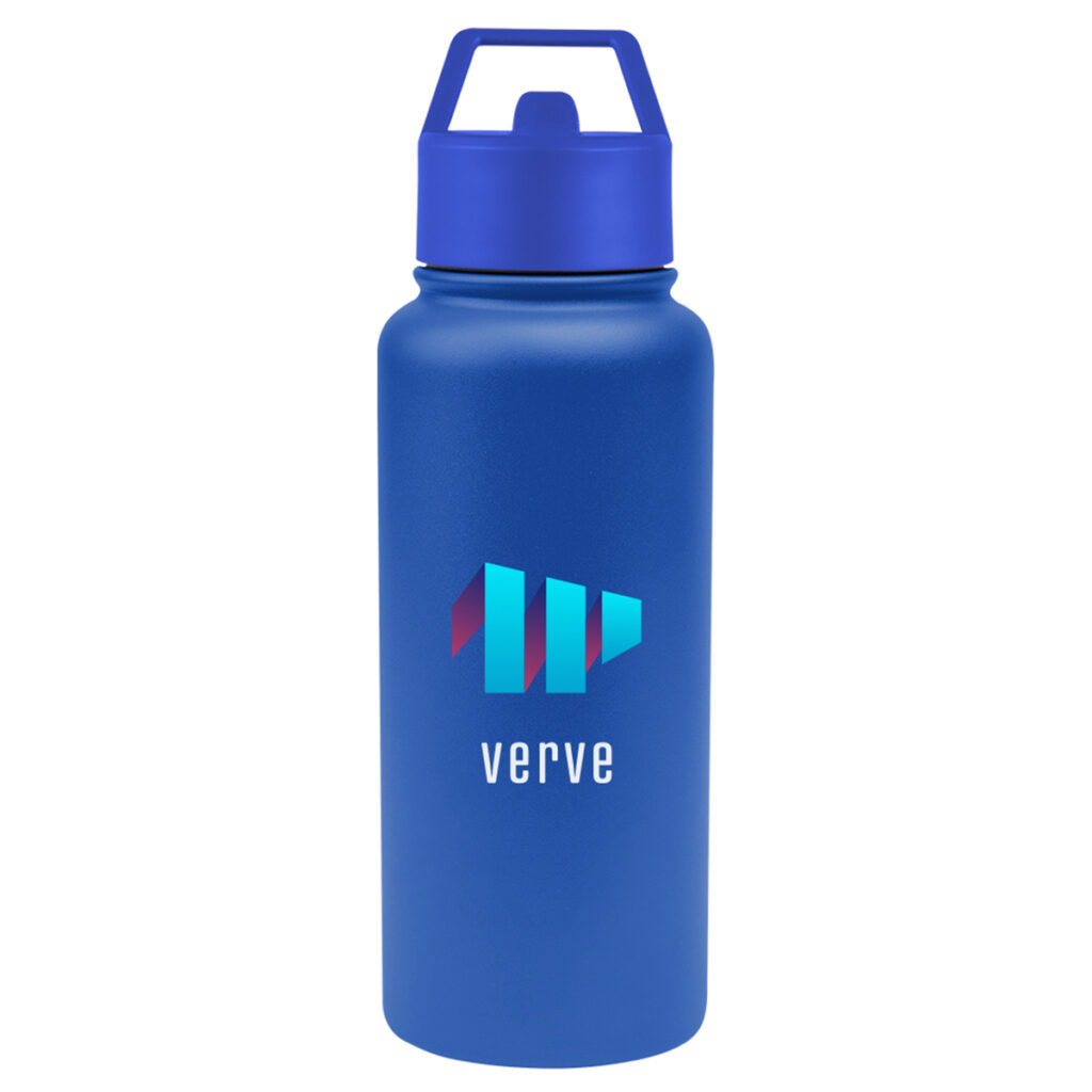 Jasper Recycled Stainless Steel Bottle – 32 oz - 50425_BLU_Colorbrite