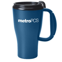 Omega Mug with Slider Lid – 16 oz - 5916_BLU_Silkscreen