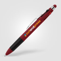 Quattro Softy Brights Multi-Ink Pen with Stylus - AGR-C_Red