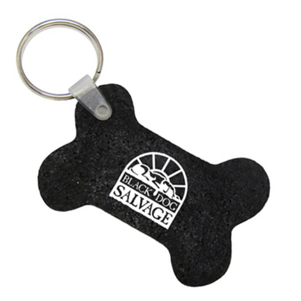 Bone Shaped Recycled Tire Key Chain - Bone Shaped Recycled Tire Key Chain