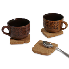 Cork Toaster Coaster – 1/2″ – 8 PACK - Cork Toaster Coaster 8211 in use