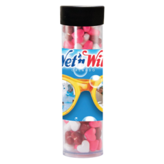Gourmet Plastic Snack Tube – Large - Gourmet Plastic Snack Tube 8211 Large 8211 Hearts