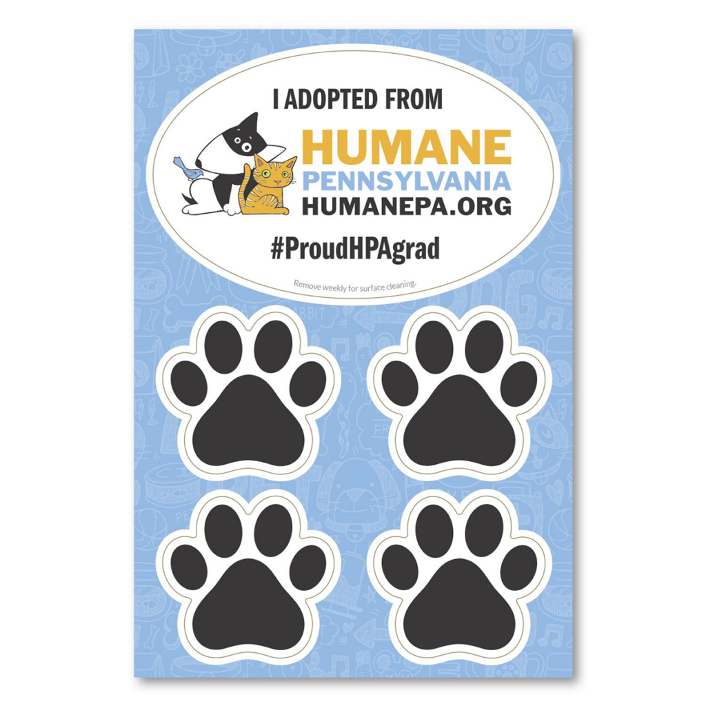 Oval Car Magnet with 4 Paw Prints - Oval Car Magnet with 4 Paw Prints