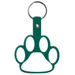 Paw Shaped Flexible Key Tag - Paw Shaped Flexible Key Tag 8211 Dark Green