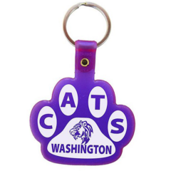 Paw Shaped Flexible Key Tag - Paw Shaped Flexible Key Tag 8211 Translucent Purple
