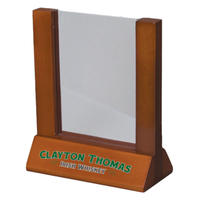 Wood Countertop Sign-Menu Holder 8211 4 w x 6 h