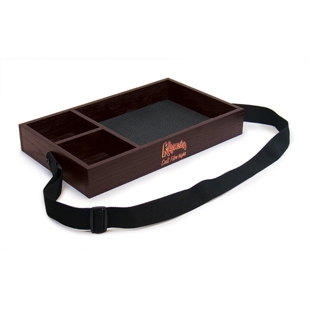 Wood Serving Tray with Adjustable Strap – 3 Compartment - Wood Serving Tray with Adjustable Strap 8211 3 Compartment