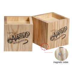 Wood Single Bottle Glorifier – Magnetic Sides - Wood Single Bottle Glorifier 8211 Magnetic Sides 8211 magnets