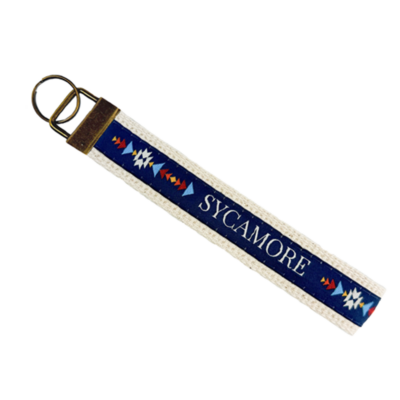 Woven Cotton Key Strap w Antique Brass Colored Hardware 8211 Elite Weave 8211 6in