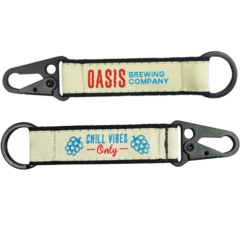 Woven Key Fob w/ Matte Black Sling Clip & Key Ring – 4″ - Woven Key Fob w Matte Black Sling Clip 038 Key Ring 8211 Elite Weave 8211 4in