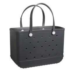 Large EVA Tote Bag with Holes - black
