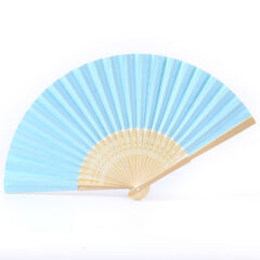 Full Color Imprint Folding Bamboo Hand Fan - image 2
