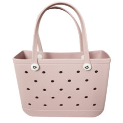 Large EVA Tote Bag with Holes - pink