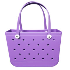 Large EVA Tote Bag with Holes - purple