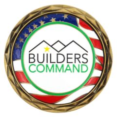 Challenge Coin with Diamond Border and 3D Texture Print