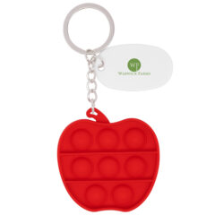 Push Pop Bubble Apple Fidget Sensory Keychain