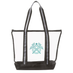 All-Access Clear Tote Bag with Zipper - TB215_BK_Front_Deco
