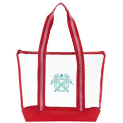 All-Access Clear Tote Bag with Zipper - TB215_RD_Front_Deco