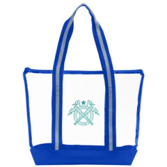All-Access Clear Tote Bag with Zipper - TB215_RYL_Front_Deco