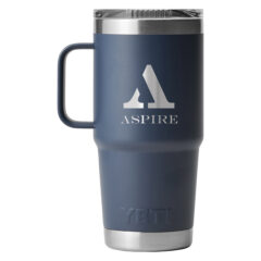 YETI® Rambler® Travel Mug – 20 oz - YTR20TM_NVY_Front_Alt_Deco