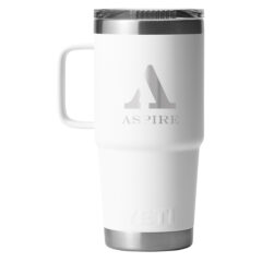 YETI® Rambler® Travel Mug – 20 oz - YTR20TM_WT_Front_Alt_Deco