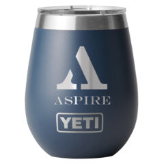 YETI® Rambler® Wine Tumbler with MagSlider™ Lid – 10 oz - YTRMSW_NVY_Back_Alt_Deco