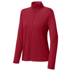 Sport-Tek® Women’s Micropique Sport-Wick® 1/4-Zip - 424Wx635H-63078-DeepRed-12-LST672DeepRedFormFront