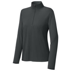 Sport-Tek® Women’s Micropique Sport-Wick® 1/4-Zip - 424Wx635H-63078-IronGrey-12-LST672IronGreyFormFront