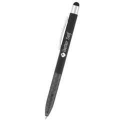 Kelsey Recycled Aluminum Stylus Pen - 12038_TRNBLK_Silkscreen