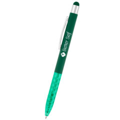 Kelsey Recycled Aluminum Stylus Pen - 12038_TRNGRN_Silkscreen