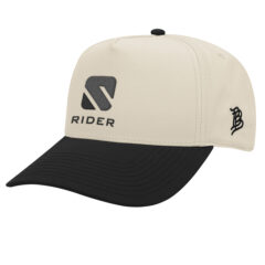 Branded Bills Bare Curved Two-Tone Canvas Cap - 15086_BEGBLK_Embroidery