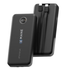 PhoneSuit® Journey NOVO Cabled Battery Pack – 10,000 mAh - 29026_BLK_Digibrite