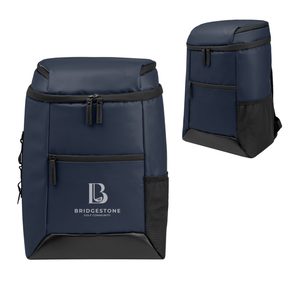 Cutter & Buck® Cooler Backpack – 18 cans - 35161_NAVBLK_Silkscreen