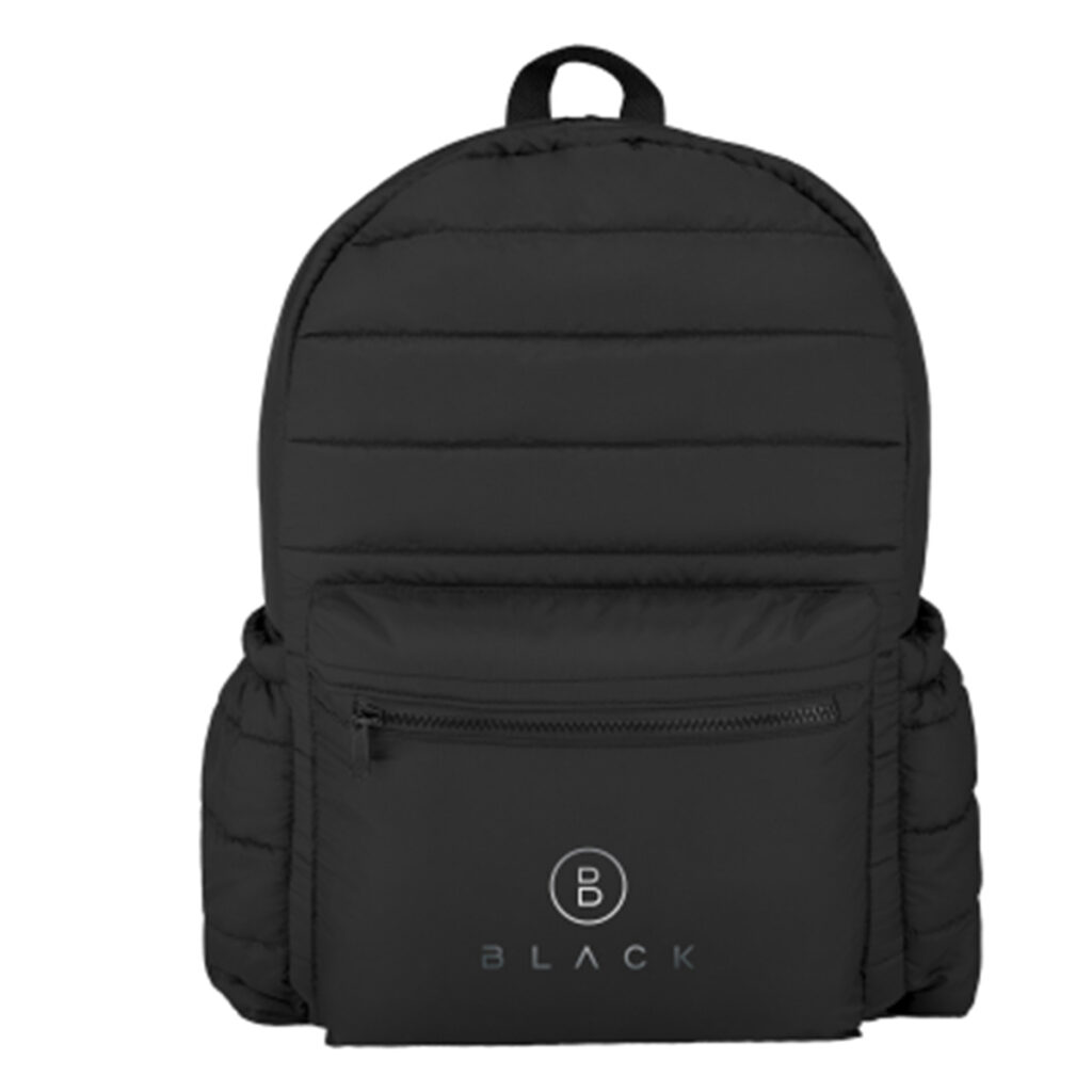 Luxe Puffer rPET Backpack - 35168_BLK_Colorbrite