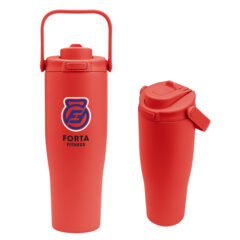 Denali Sip and Chug Recycled Stainless Steel Tumbler – 30 oz - 50316_RED_Colorbrite