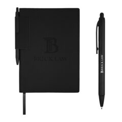 Sylvia Journal with Pen - 65062_BLK_Deboss