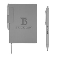 Sylvia Journal with Pen - 65062_GRA_Deboss