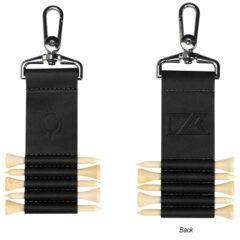 Cutter & Buck® Bamboo Recycled Golf Tee Set Keychain - 7273_BLK_Deboss
