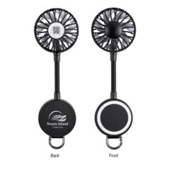 Rechargeable Magnetic Phone Fan - 80291_BLK_Padprint