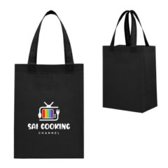 Bennett Recycled Non-Woven Tote Bag - 30199_BLKBLK_Colorbrite